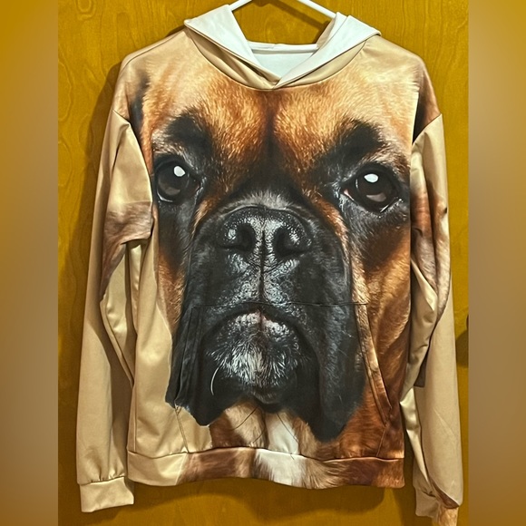Boxer Face Puppy Hoodie Medium - Picture 2 of 8
